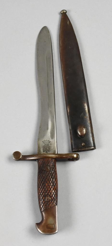 WWII Toledo Arms Factory Bayonet Machete w/ Scabbard (1 of 9)