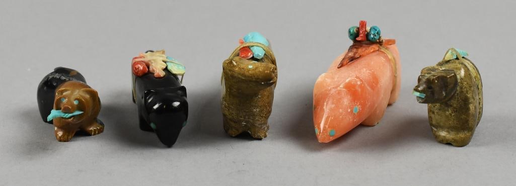 Vintage Zuni Carved Multi Stone Fetishes (1 of 6)