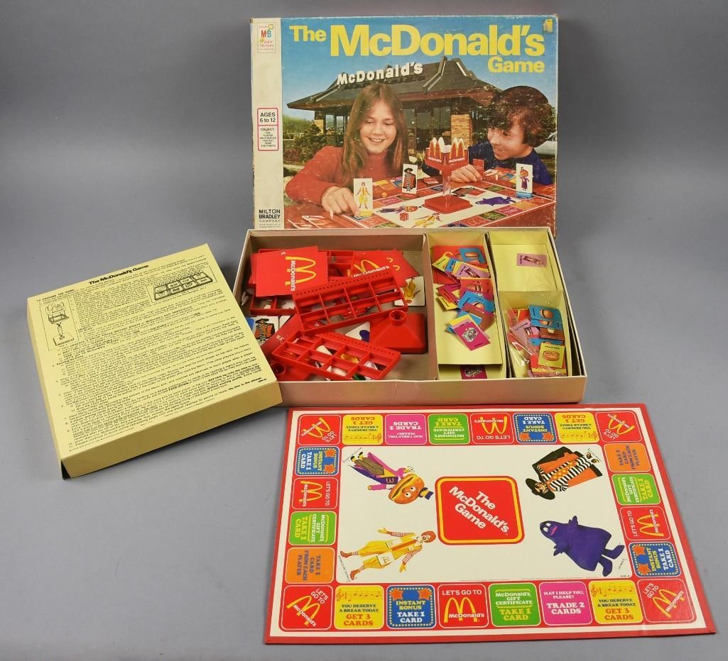 1975 Milton Bradley McDonald's Board Game: This cool lot is for a vintage 1975 Milton Bradly McDonald's Board Game.