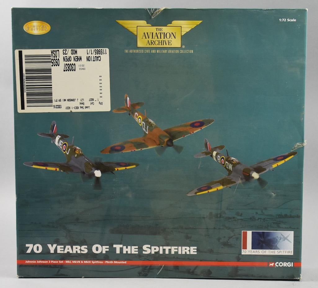 2006 Corgi Aviation Archive 70 Yrs of Spitfire 1:72-MIB-NOS: Lot is 2006 Corgi Aviation Archive 70 Yrs of Spitfire 1:72-MIB-NOS. Single owner collection from the largest toy collector on the West Coast.