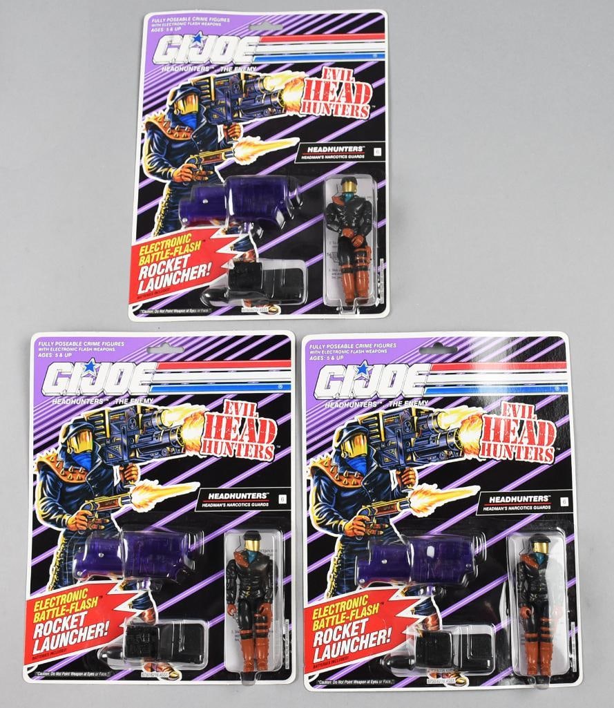 (3) 1991 Hasbro GI Joe Evil Headhunters Action Figs-NOS (1 of 2)