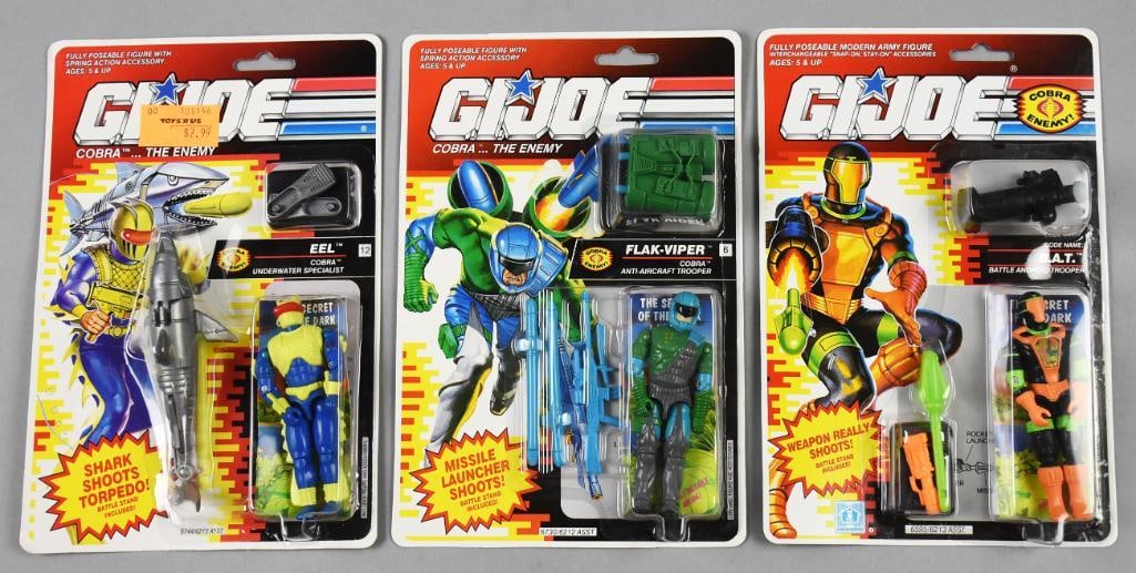 (3) 1990s Hasbro GI Joe Action Figures - MOC - NOS (1 of 2)