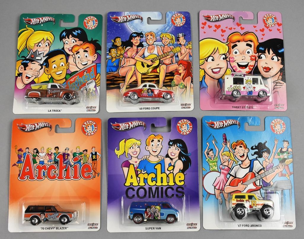 (6) 2013 Mattel Hot Wheels Archie Comics Die-Cast-MOC-NOS (1 of 2)