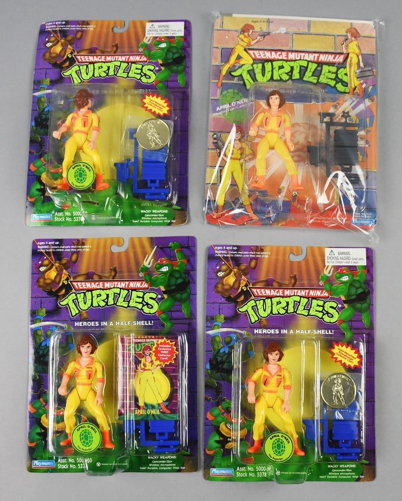 (4) 1990s Playmates TMNT April O'Neil Action Figures-MOC-NOS (1 of 2)