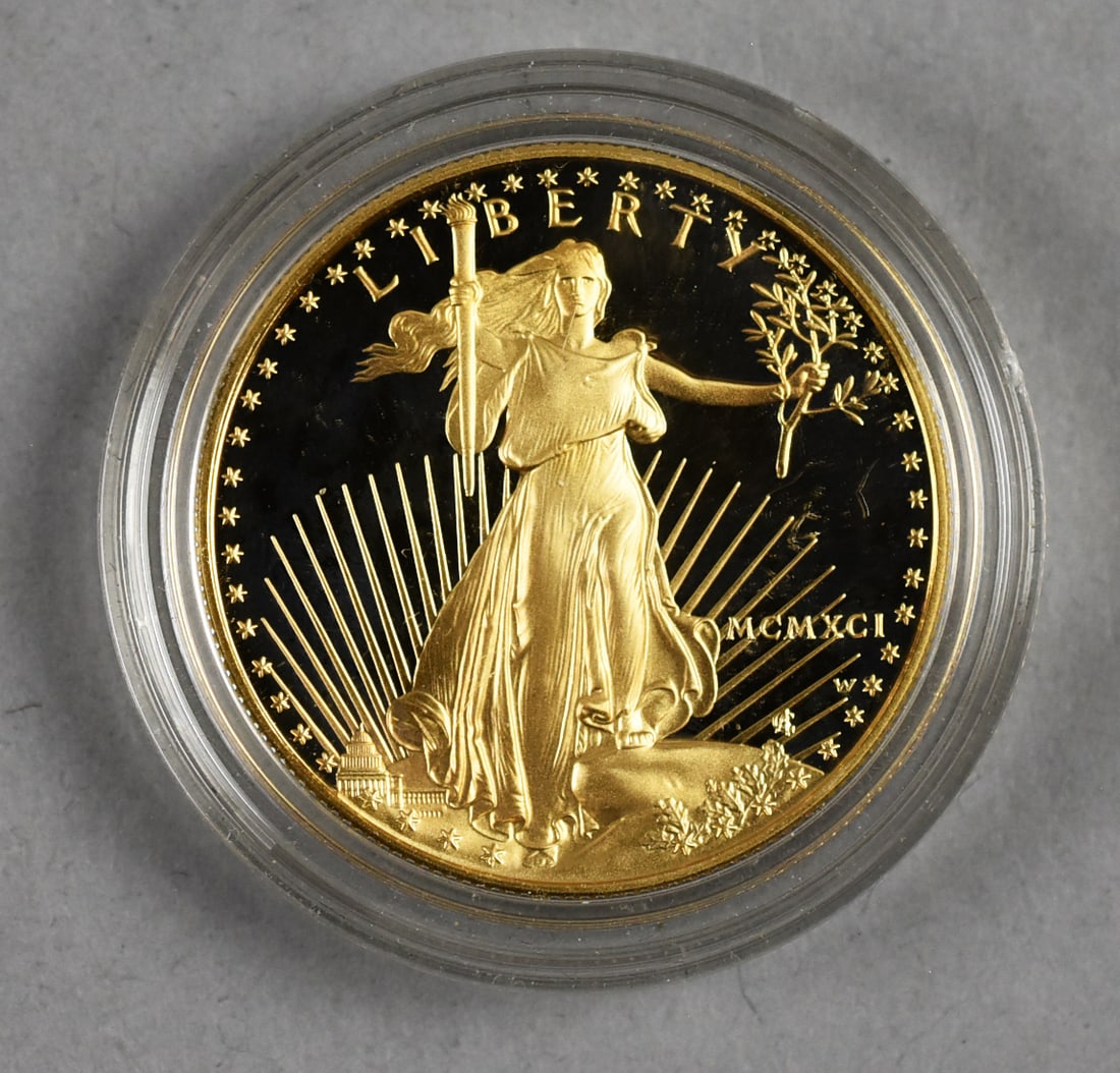 1991 American Eagle 1 oz Fine Gold, $50 Coin-Uncirculated (1 of 2)