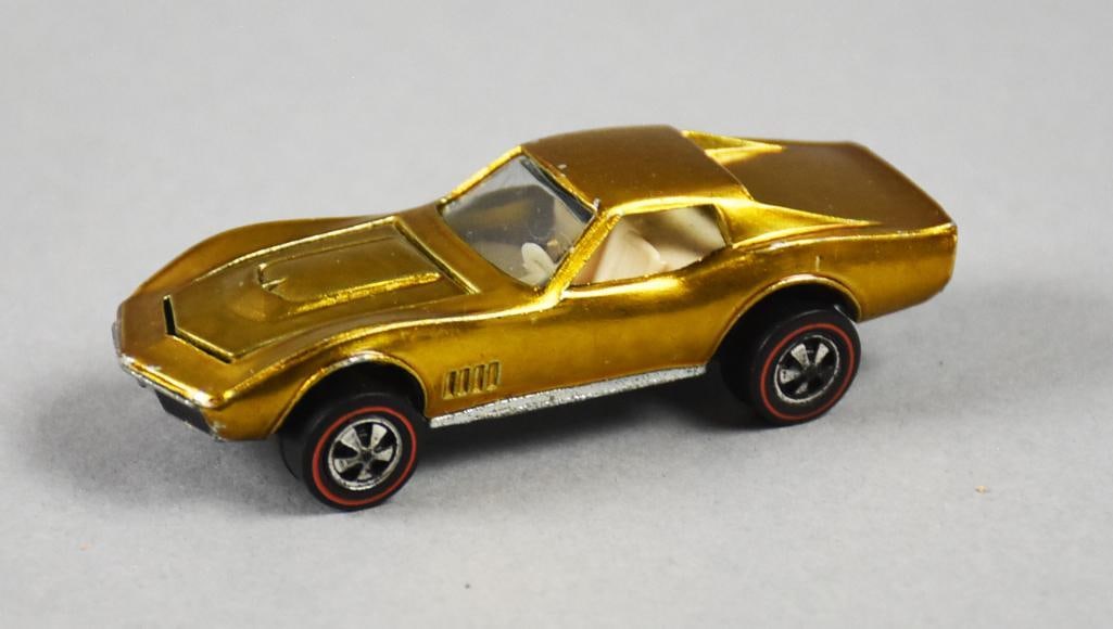 1968 Mattel Hot Wheels Custom Corvette-Redline-Rare Color (1 of 4)