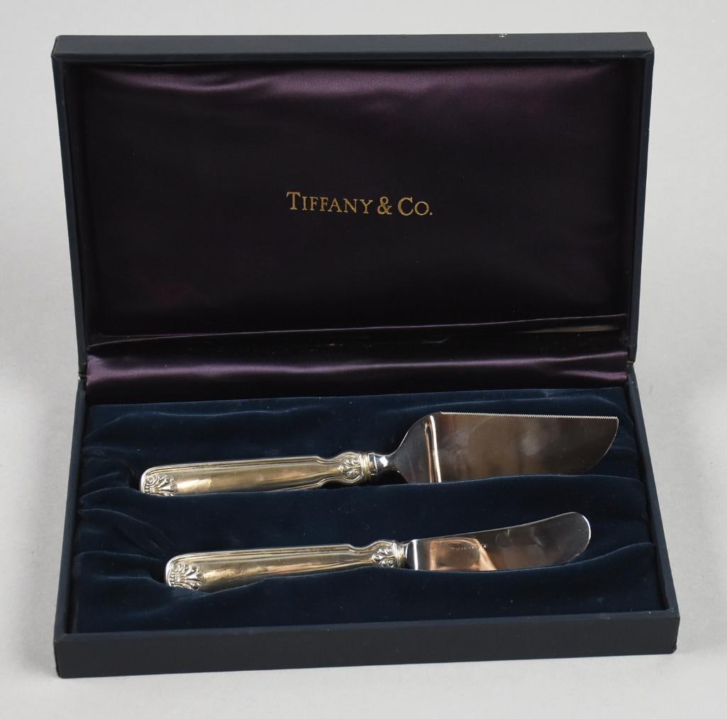 Tiffany Sterling Shell & Thread Servers w/ Presentation Box (1 of 6)