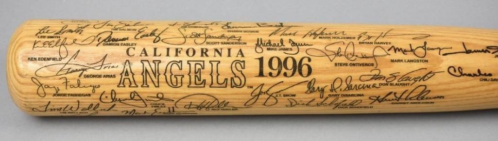 1996 California Angels Signed Bat #54/1996 (1 of 6)