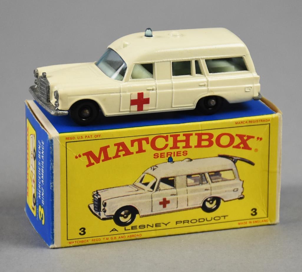 1968 Lesney Matchbox Mercedes Benz 'Binz' Ambulance-MIB (1 of 5)