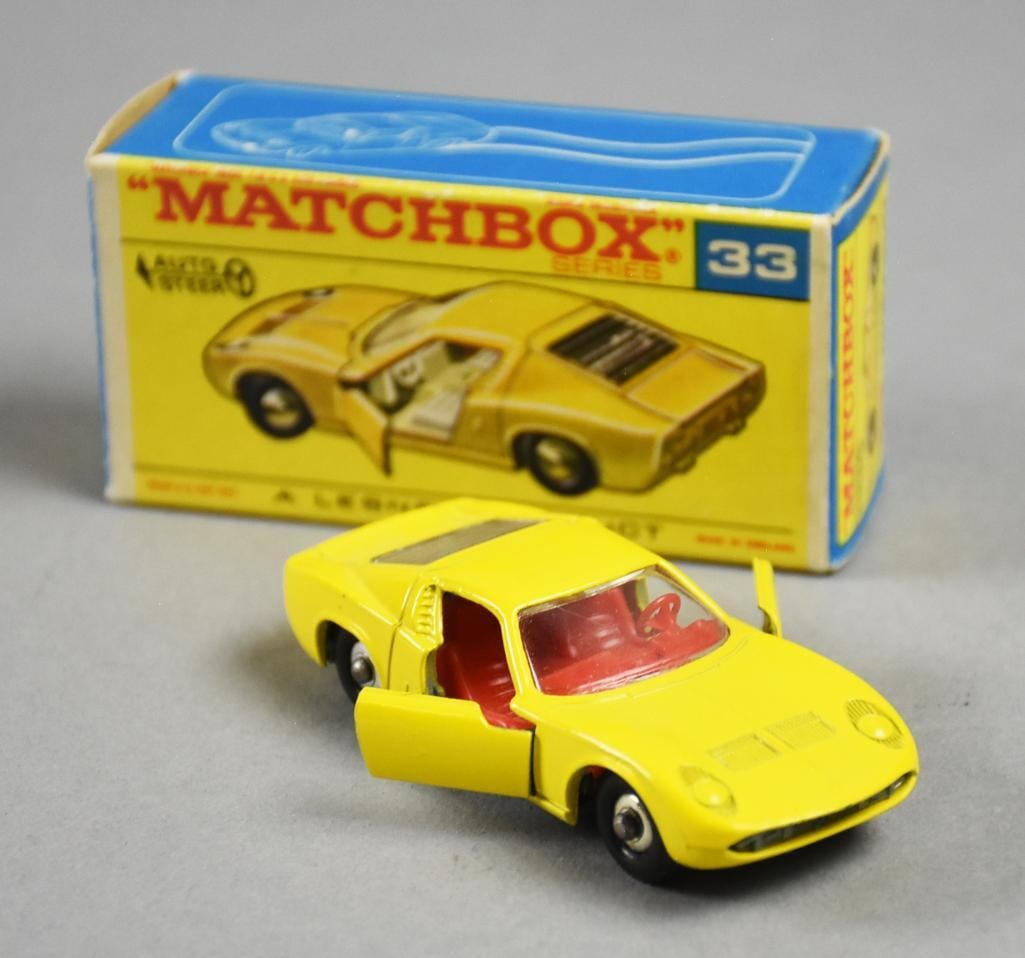 1969 Lesney Matchbox Lamborghini Miura P400-Original Box-NOS (1 of 5)