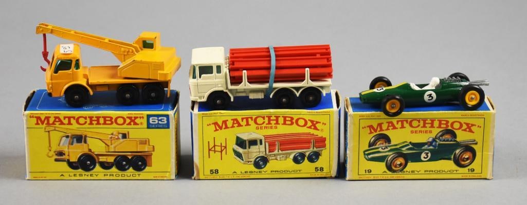 (3) 1960s Lesney Matchbox Die-Cast in Original Boxes-NOS (1 of 6)