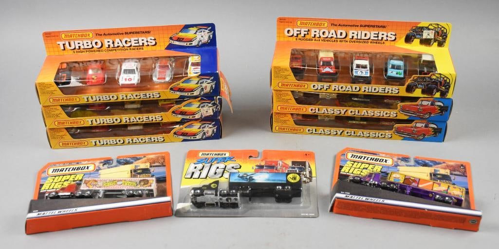 (9) 1990s Mattel Matchbox Box Sets & Super Rigs-MIB-NOS (1 of 4)