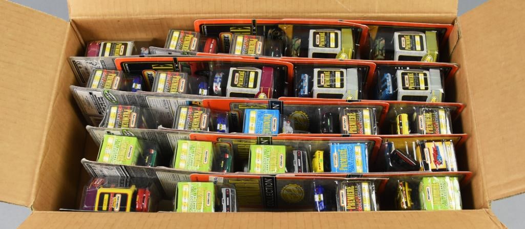 (24) 1990s Matchbox Premier Collection-Unsorted-MOC-NOS: Lot is 34 1990s Matchbox Premier Collection-Unsorted-MOC-NOS. Single owner collection from the largest toy collector on the West Coast.