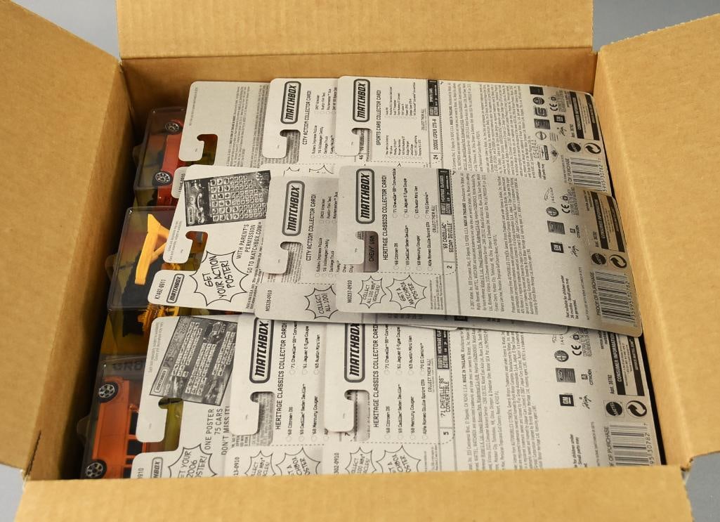 80 Mattel Matchbox Die-Cast - Unsorted Box-MOC-NOS: Large assortment of 2000s Mattel Matchbox Die-Cast - Unsorted Box. Box not original. Single owner collection from the largest toy collector on the west coast.