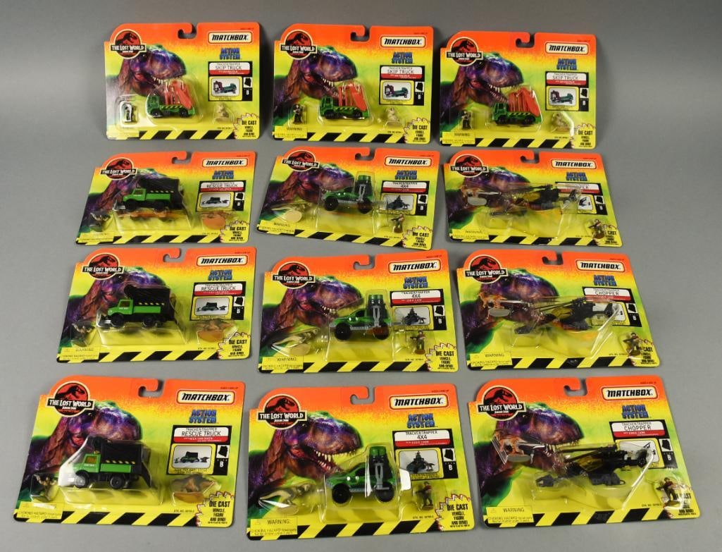 (12) 1996 Jurassic Park The Lost World Matchbox-MOC-NOS (1 of 3)