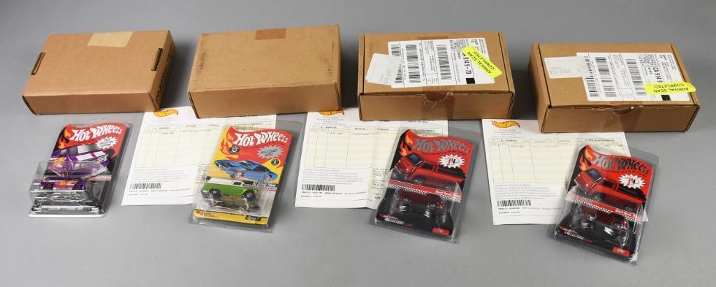 (4) Red Line Mattel Hot Wheels RLC Die-Cast-Factory Boxes (1 of 6)