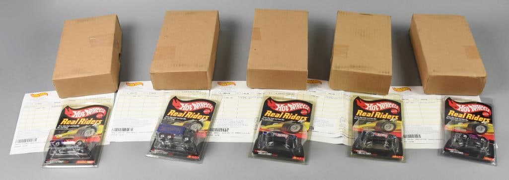 (5) 2007-08 Mattel Hot Wheels Ltd Ed Real Riders-MOC-NOS (1 of 6)
