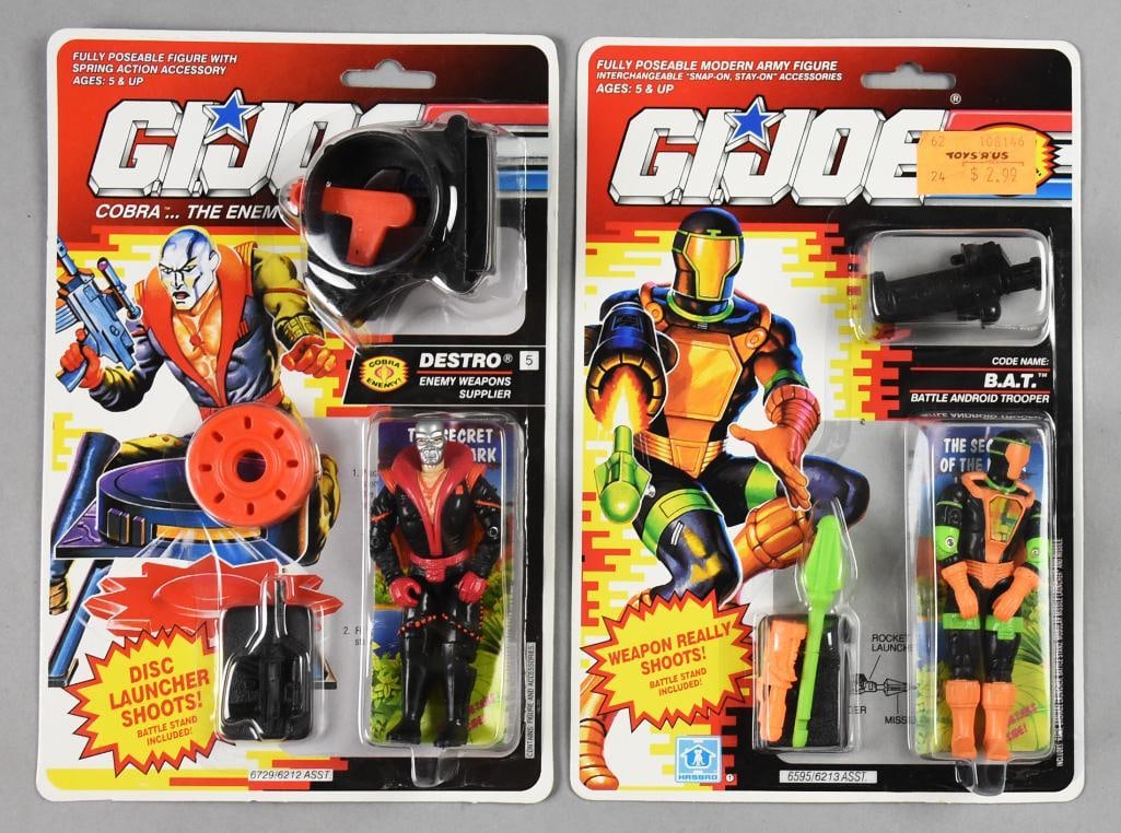 (2) 1990-91 Hasbro GI Joe Destro-B.A.T. Figures-MOC-NOS (1 of 3)