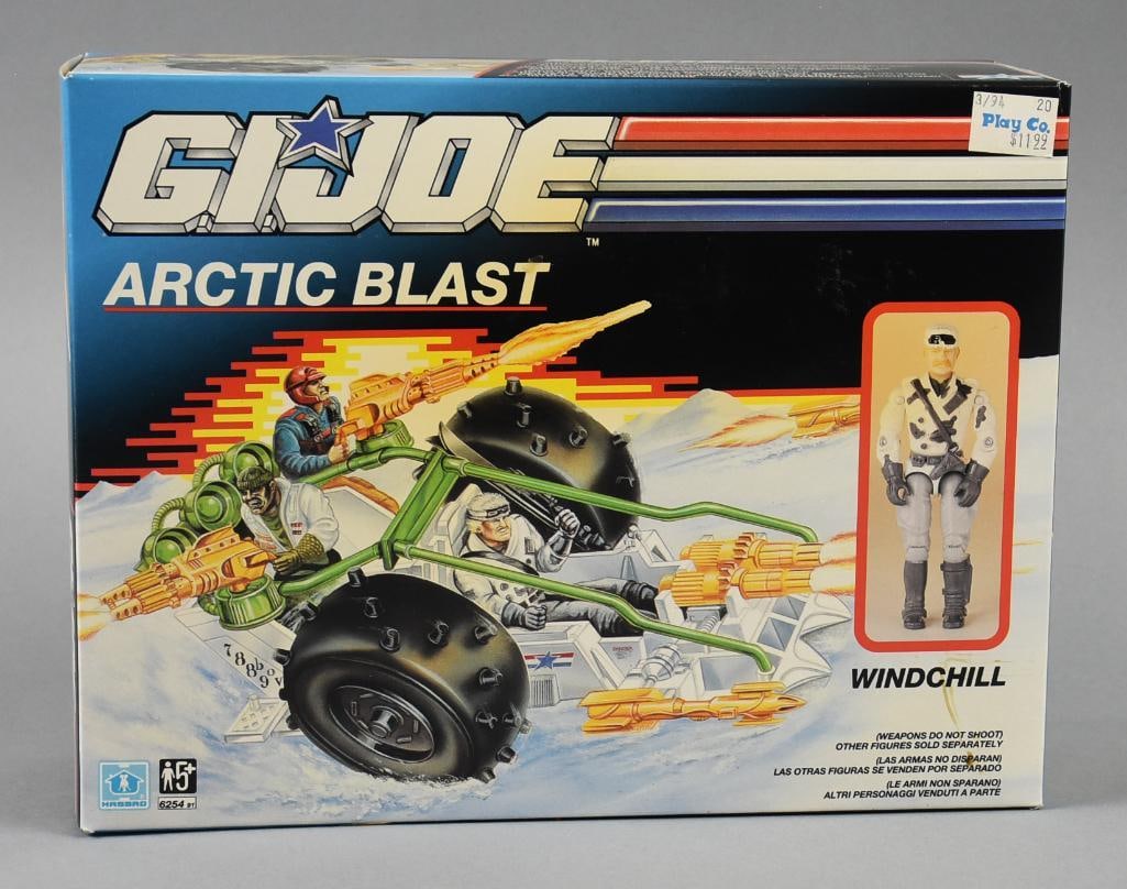 1990 Hasbro UK GI Joe Arctic Blast w/ Windchill-MOC-NOS: Lot is a 1990 Hasbro UK GI Joe Arctic Blast w/ Windchill-MOC-NOS. Single owner collection from the largest toy collector on the West Coast.