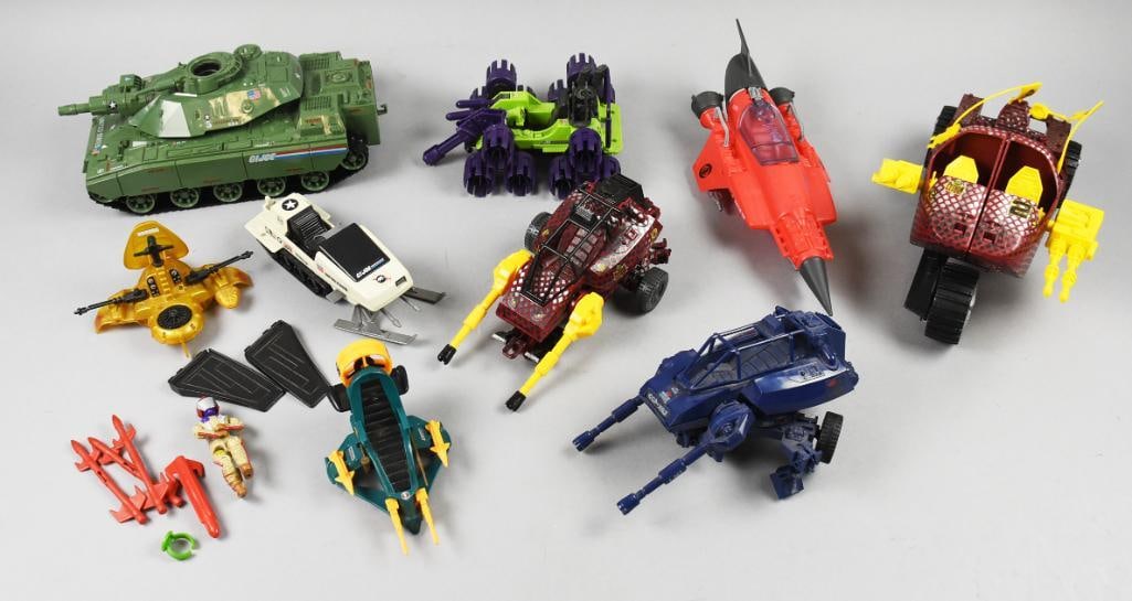 (10) 1980s Hasbro GI Joe Assorted Military Vehicles & More (1 of 9)