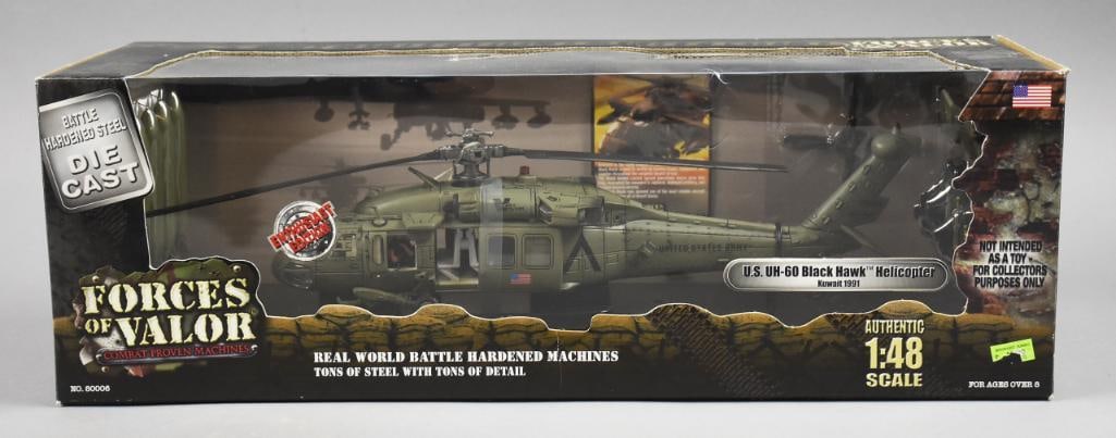 2003 Unimax Forces of Valor US UH-60 Black Hawk-1:48-MIB-NOS: Lot is a 2003 Unimax Forces of Valor US UH-60 Black Hawk-MIB-NOS. Single owner collection from the largest toy collector on the West Coast.