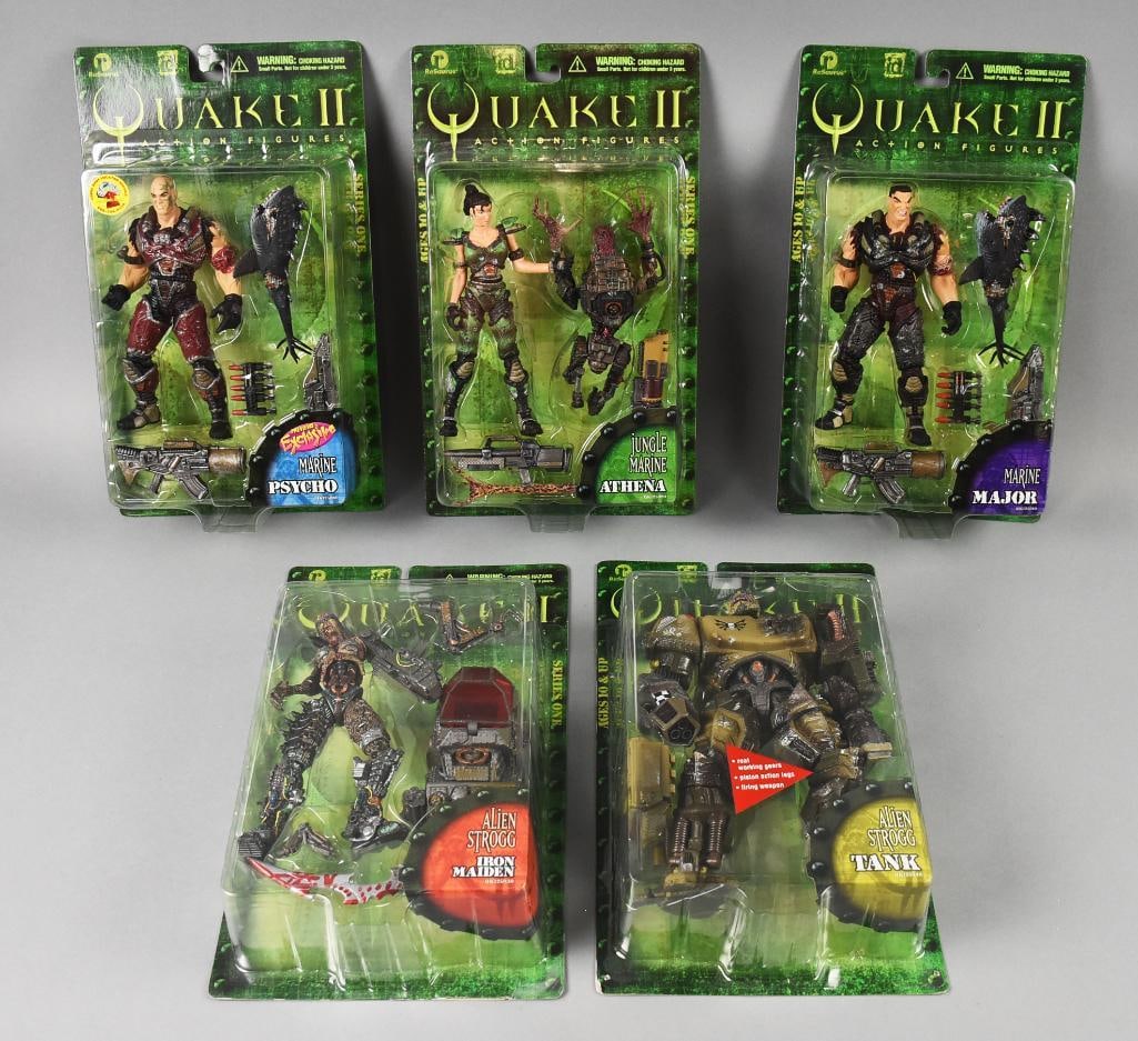 (5) 1998 ReSaurus Quake II Action Figures-MOC-NOS (1 of 2)