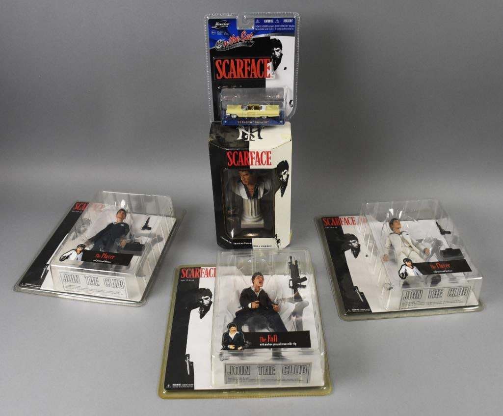 (5) 2005, 07 Scar Face Figs Jada Cadillac  Mezco-MIP-NOS (1 of 2)