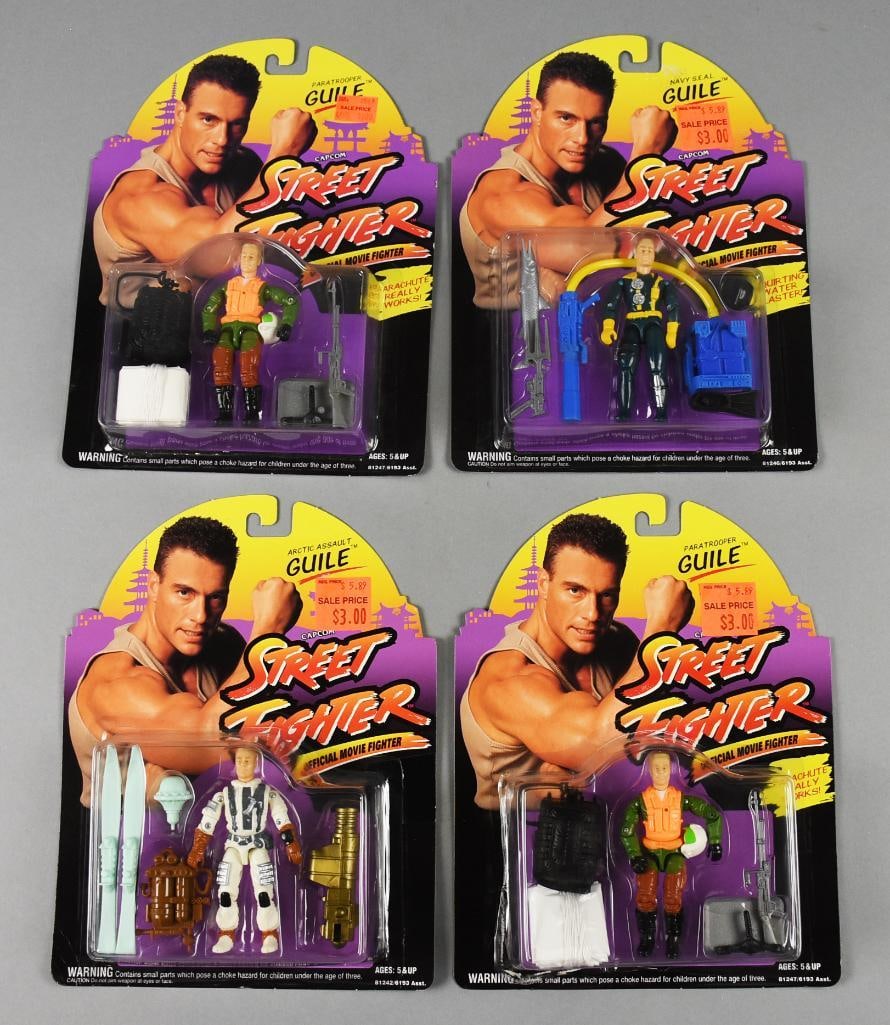 (4) 1994 Hasbro Street Fighter Guile Action Figures-MOC-NOS (1 of 2)