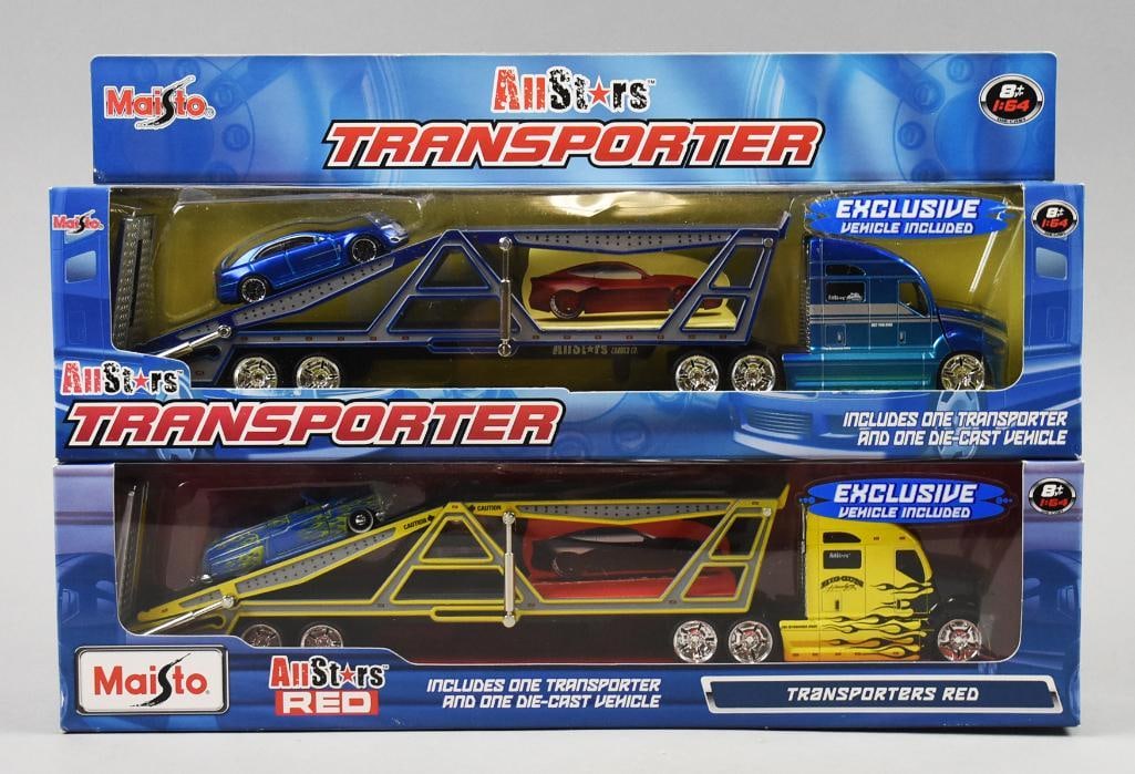 (2) 2007-08 Maisto All-Star Transporters w/ Vehicle-MIB-NOS (1 of 3)