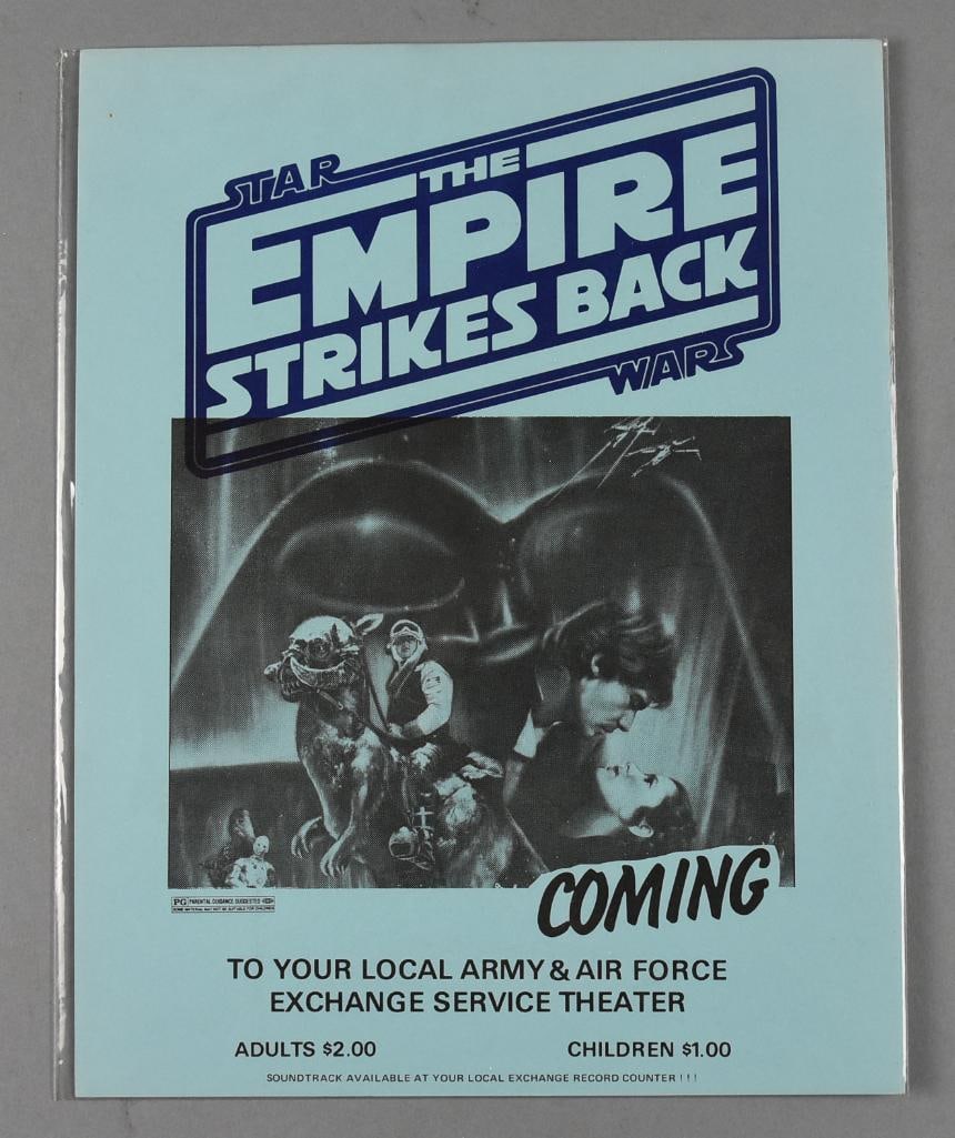 RARE! 1980 Empire Strikes Back Military Base Handbill (1 of 2)
