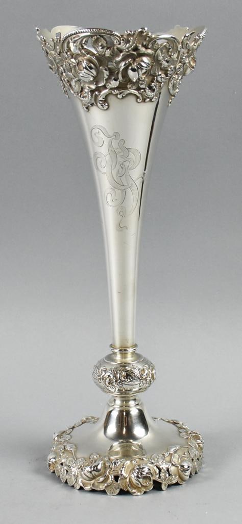 Antique Reed & Barton Sterling Trumpet Vase (1 of 8)