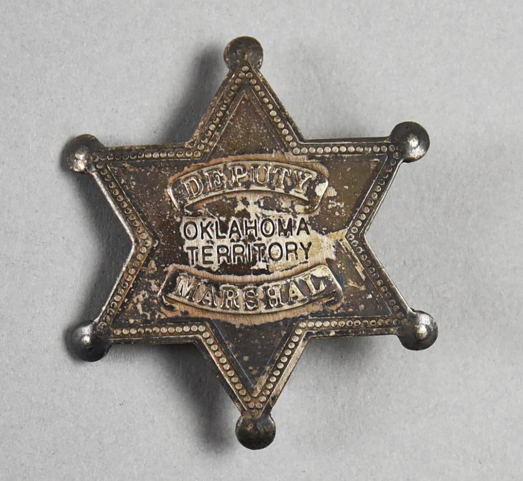 Vintage Oklahoma Territory Deputy Marshal Badge, Obsolete (1 of 3)