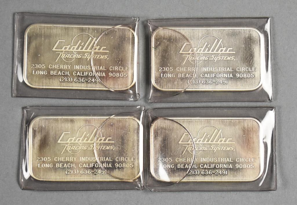 (4) Pure Silver Cadillac Racing Systems Ingots-124.4g (1 of 2)