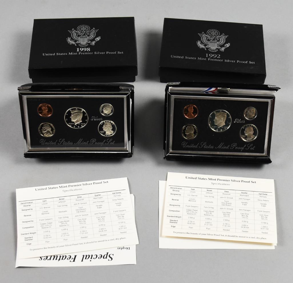 1992, 98 United States Mint Premier Silver Proof Sets (1 of 4)