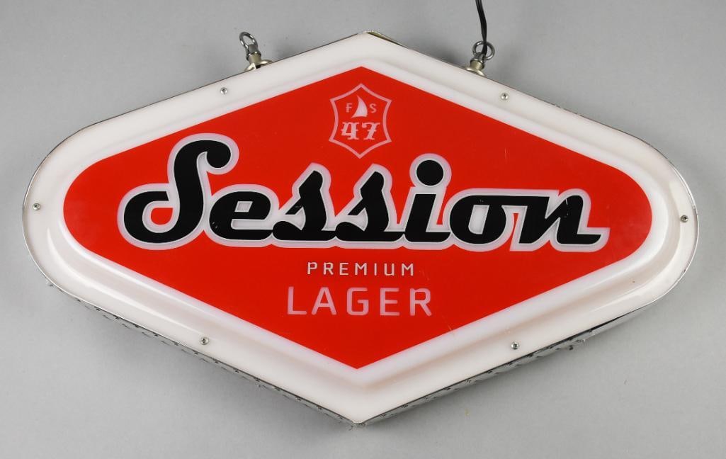Session Premium Lager Beer Double Sided Lighted Sign (1 of 4)