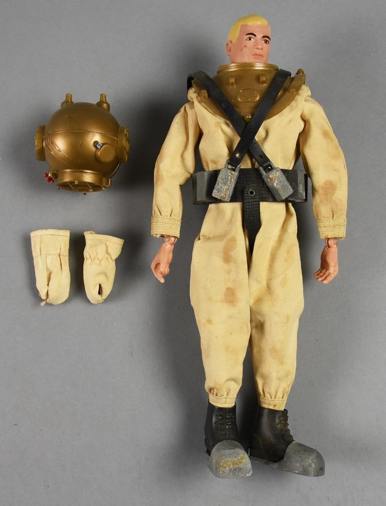 c1965 Hasbro GI Joe w/ Scar Deep Sea Diver Action Figure (1 of 3)