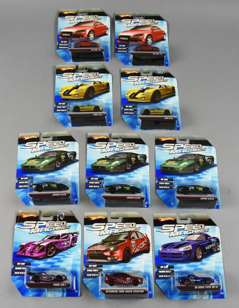 (10) 2009 Mattel Hot Wheels Speed Machines-Die-Cast-NOS (1 of 3)