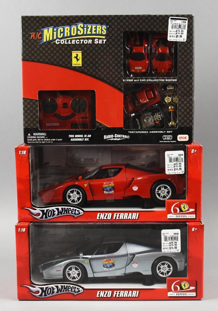 (3) 2000s Hot Wheels, MicroSizers Ferrari Assortment-NOS (1 of 2)