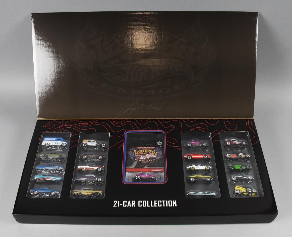 2009 Mattel Hot Wheels Larry's Garage 21 Car Set-MIB-NOS: Lot is a 2009 2009 Mattel Hot Wheels Larry's Garage 21 Car Set-MIB-NOS. Single owner collection from the largest toy collector on the West Coast.