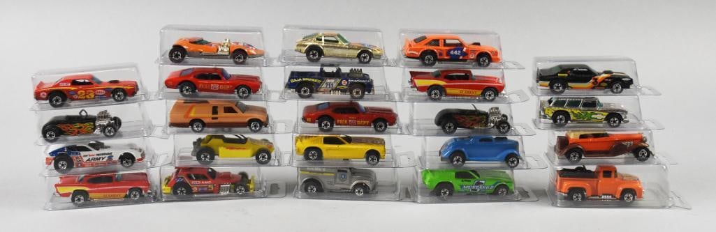 (23) 1960s-70s Mattel Hot Wheels Blackwalls Assortment: Lot is 23 1960s-70s Mattel Hot Wheels Blackwalls Assortment. All are in plastic protective boxes, no duplicates. Single owner collection from the largest toy collector on the West Coast.