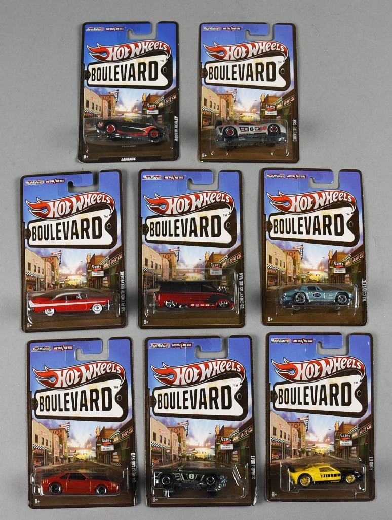 (8) 2011-12 Mattel Hot Wheels Boulevard Assortment-MOC-NOS (1 of 3)