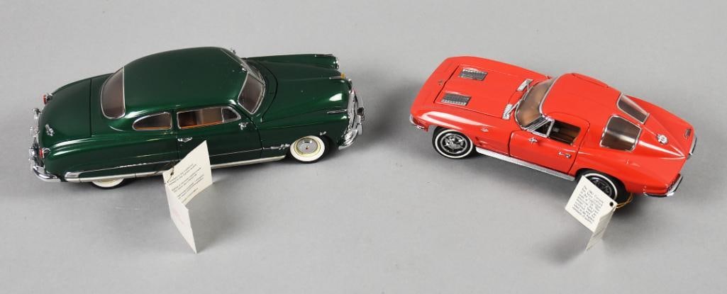 (2) Franklin Mint Precision Models Corvette & Hudson-MIB-NOS (1 of 5)