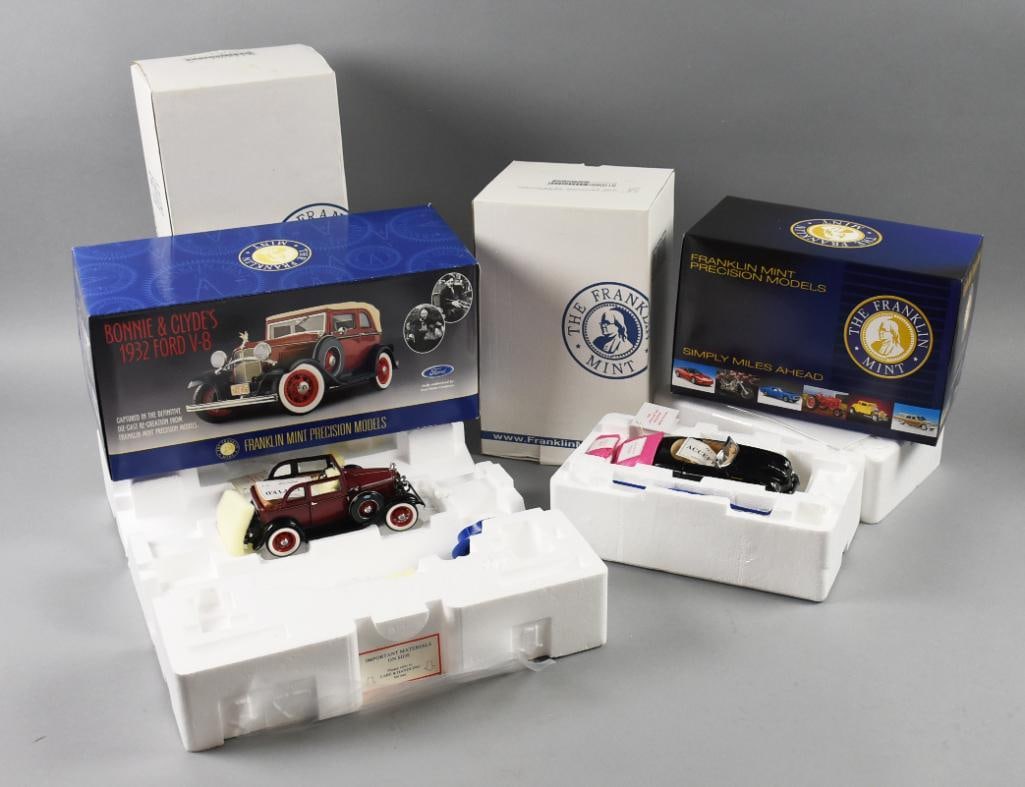 Franklin Mint Bonnie & Clyde 1932 Ford/1955 Porsche 1:24-NOS (1 of 4)