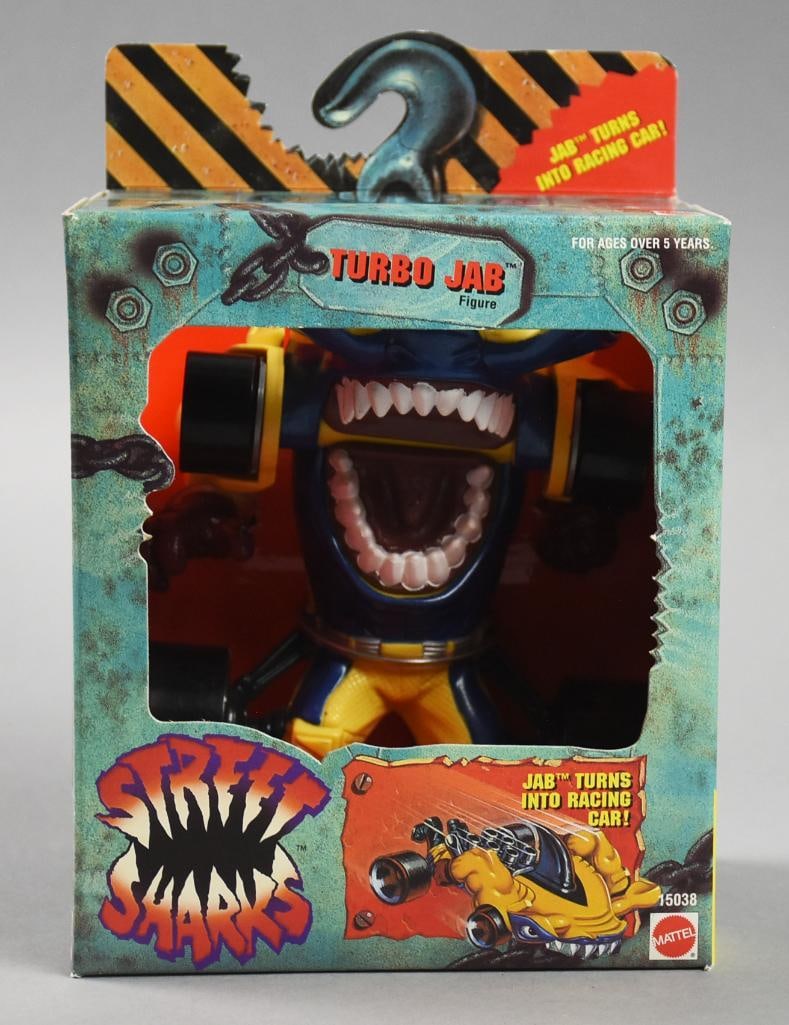 1995 Mattel Street Sharks Turbo Jab - MIB-NOS: Lot is a 1995 Mattel Street Sharks Turbo Jab - MIB-NOS Single owner collection from the largest toy collector on the West Coast. Rare find.
