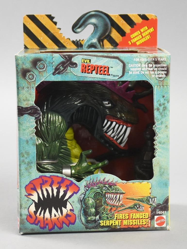 1995 Mattel Street Sharks Repteel - MIB-NOS: Lot is a 1995 Mattel Street Sharks Repteel - MIB-NOS. Single owner collection from the largest toy collector on the West Coast.