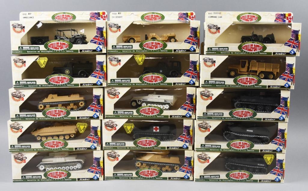 (15) Solido Famous Battles Die-Cast Military Vehicles-NOS (1 of 6)