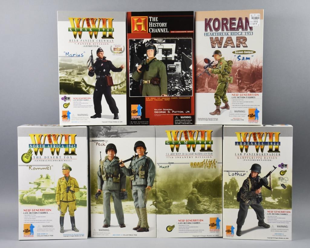 (7) 2001, 03 Dragon Models Military 12" Action Figures-NOS (1 of 3)