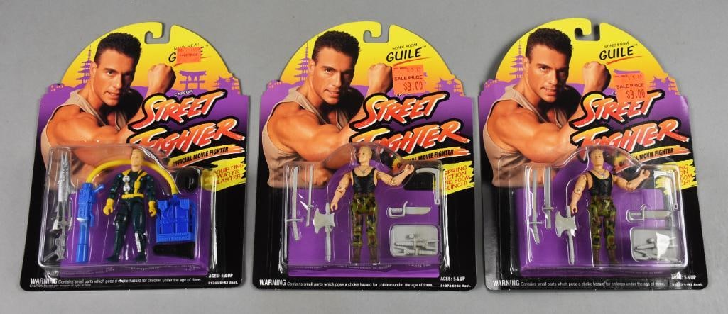 (3) 1994 Hasbro Street Fighter Guile Action Figures-MOC-NOS (1 of 2)