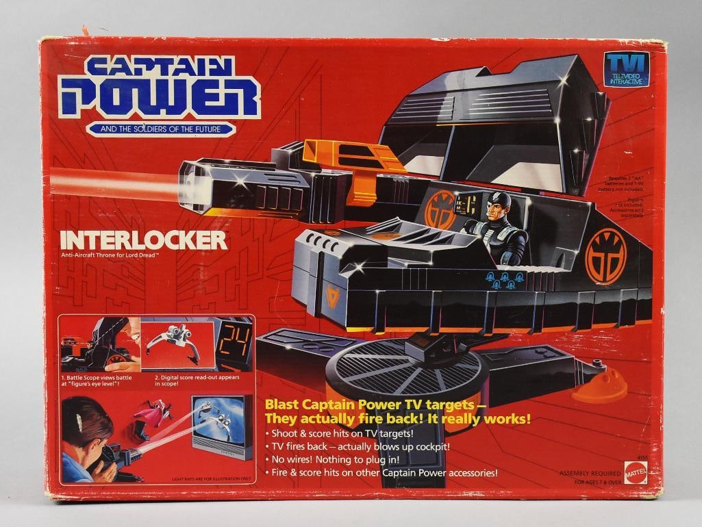 1987 Mattel Captain Power Interlocker - MIB - NOS: Lot is a 1987 Mattel Captain Power Interlocker - MIB - NOS.