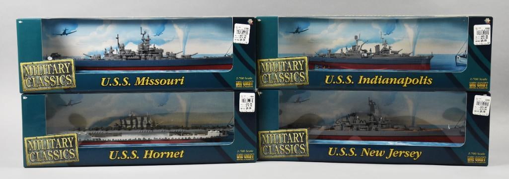 (4) 2004 Gearbox Toys Military Classics War Ships-MIB-NOS (1 of 2)